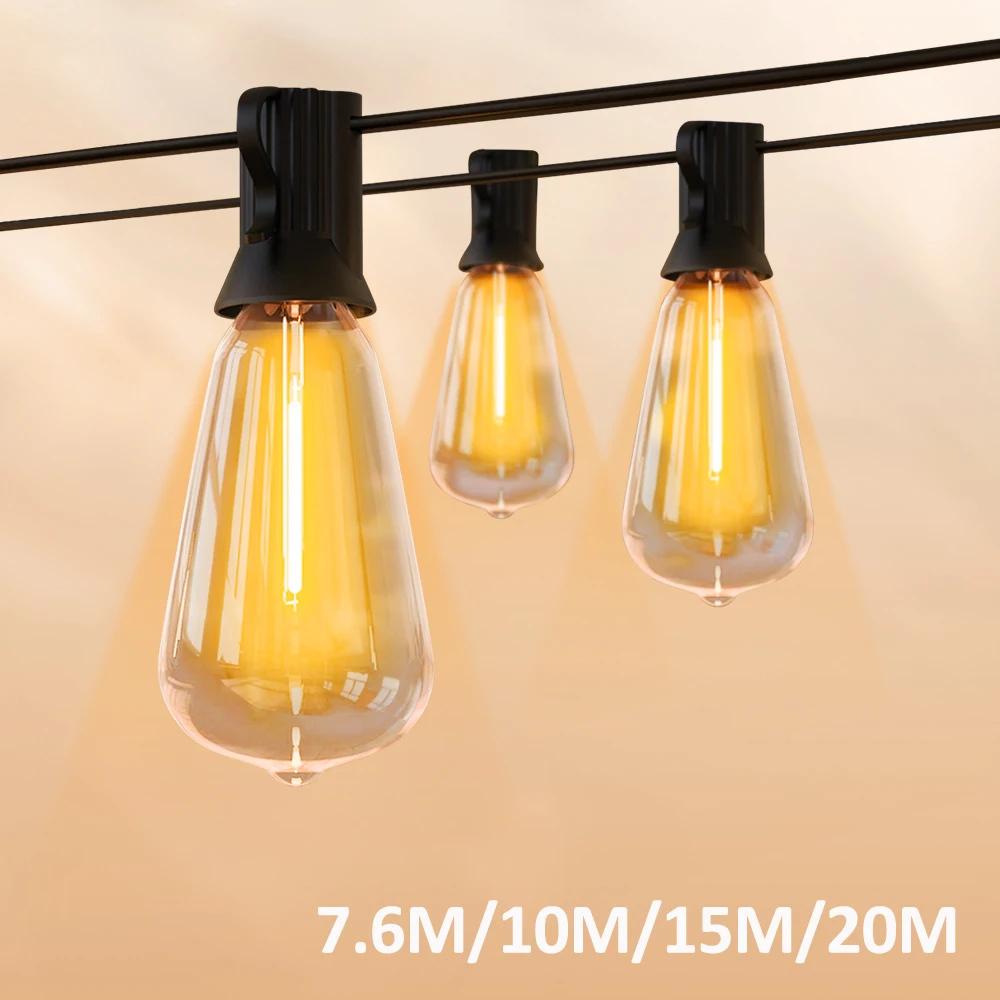 ShatterproofST38PlasticOutdoorStringLightsWaterproofLEDOutdoor