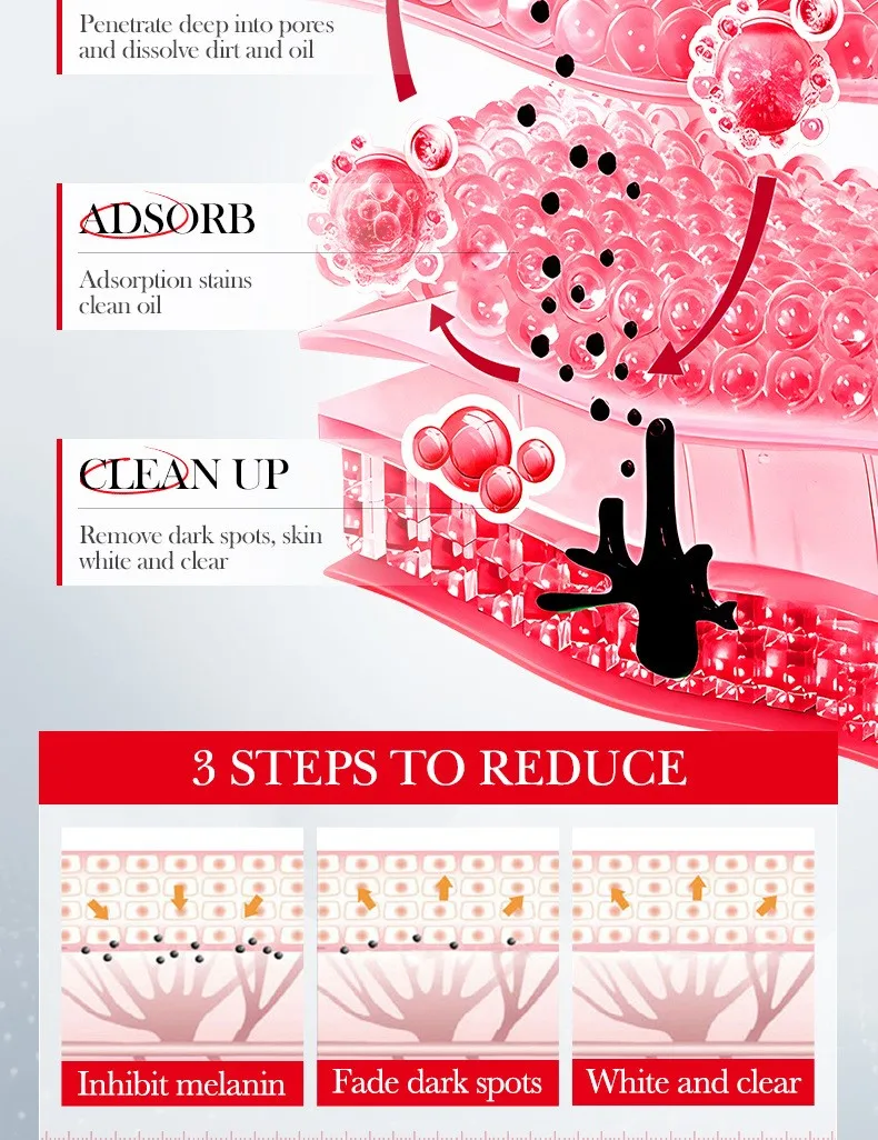 5pcs SADOER Vitamin C  Face Mask Mud Masks Facial Moisturizing Blackhead Removal Clay Skin Care Products