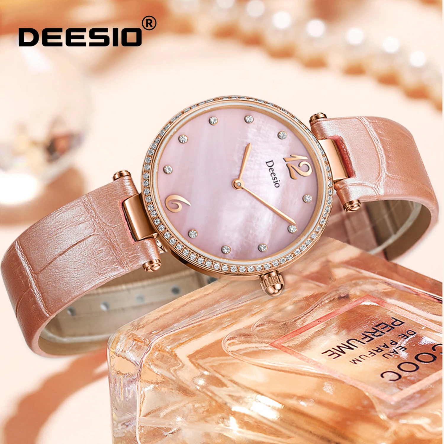 Deesio – montre analogique à Quartz pour femmes, bracelet en acier inoxydable, montre élégante et minimaliste, cadeau pour femmes, montre-bracelet résistante à l'eau