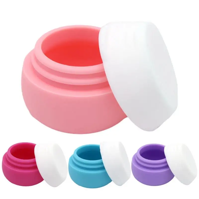 

Silicone Pill Box Silicone Travel Portable Lotion Cream Box Bottle Cosmetic Foundation Pill Leak-proof With Lid Macaron Box