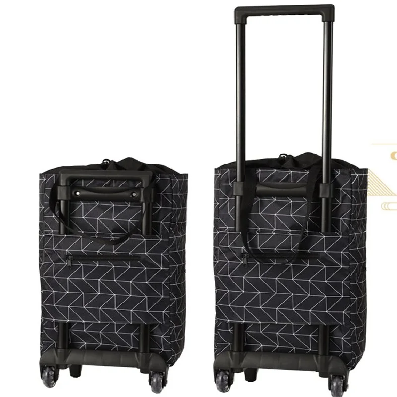 Folding Shopping Bag Women's Big Pull Cart Bags For Organizer Portable Buy Vegetables Trolley On Wheels The Market | Дом и сад
