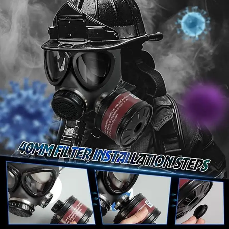 Masque Anti-Poussière Chantier avec Filtre - Silicone Confortable