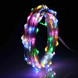 Enchanting Fairy LED Copper Wire String Lights - Battery Powered, Ideal for Bedroom, Garden, Party, and Wedding Décor (Multicolor)