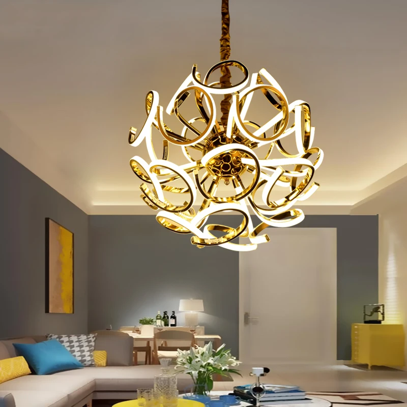 

LED Post-modern Tree Branch Chandelier Creative Personality Art circle Designer Fashion Store Dining Room Chandelier Lighting