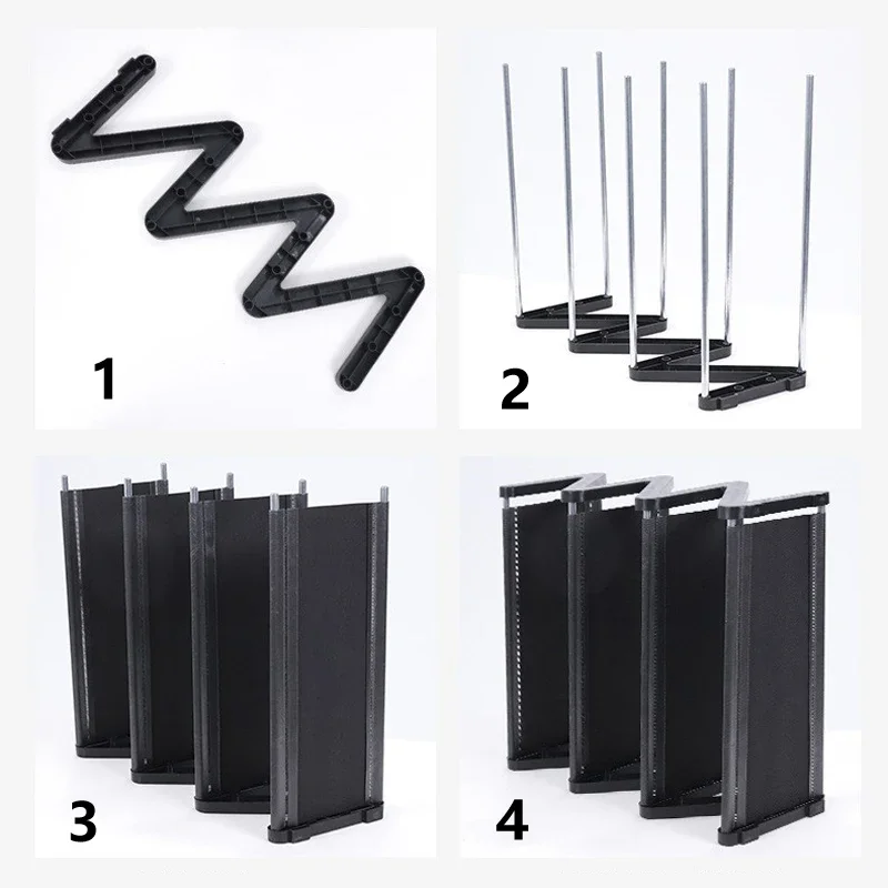 4-layer Z-shaped shoe rack, simple household shoe storage rack, dormitory assembly rack