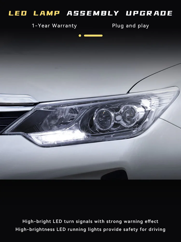 

Car Lights For Toyota Camry 2015-2017 LED Headlights Assembly Upgrade Projector Lens DRL Bi Xenon Signal Front Lamp Accessories