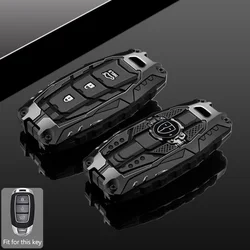 Premium Car Key Cover with Keychain - Durable Protective Shell - Key case  Hyundai (Style 5 - Black)