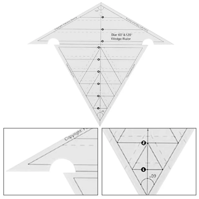 Sewing Wedge Ruler Ultrathin Acrylic Measuring Ruler With 60 And 120  Degrees DIY Quilting Template Transparent Triangle - AliExpress