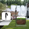 Umbrella Clothesline Outdoor, Rotary Retractable Clothes Line Outdoors Adjustable Height Drying Rack Clothing 4 Arms 12 Lines 5