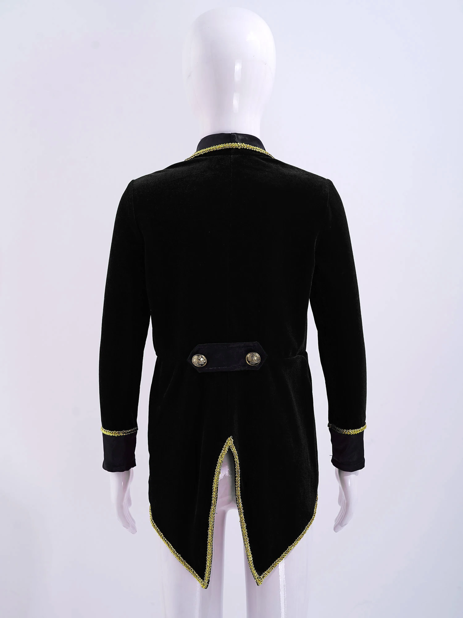 Kids Girls Boys Tuxedo Tailcoat Long Sleeve Ringmaster Circus Show Performance Costume Halloween Showman Cosplay Jacket Outfit 3