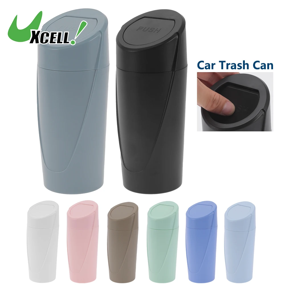 Car Trash Can Portable Universal Dustbin Storage Case with Lid 8x20cm Interior Accessories