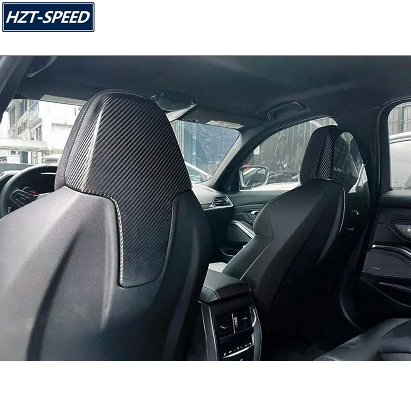 건식 탄소 섬유 소재 카시트 백 커버 트림, BMW M8 F91 F92 F93 F97 F98 G80 2020 업, 2 개