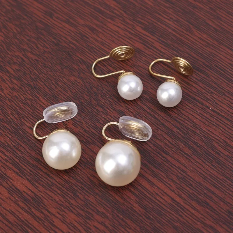 2pcs Pearl Ear Clip Earrings Fashion Without Ear Hole Earings Simple Ear Cuff Fake Piercing Fashion Jewelry Earings for Women 3