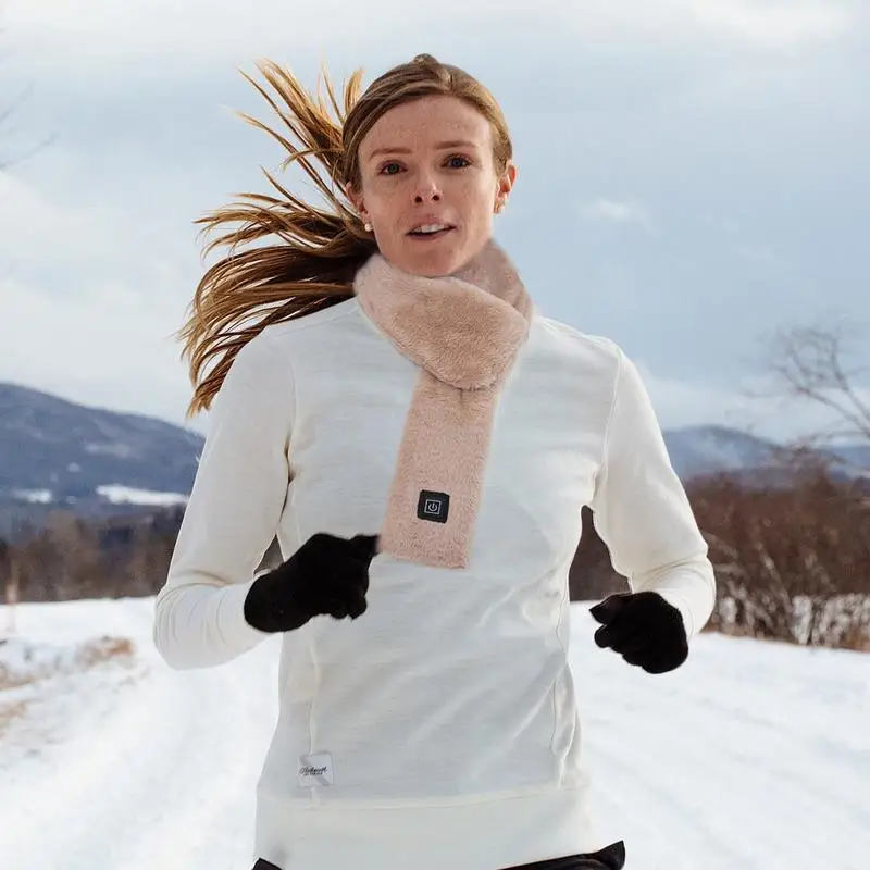 Winter Electric Heated Scarf, USB Rechargeable 3 gear Temperature Control Neck Wrap Warmer Bib Heated Scarf for Men Women view 3