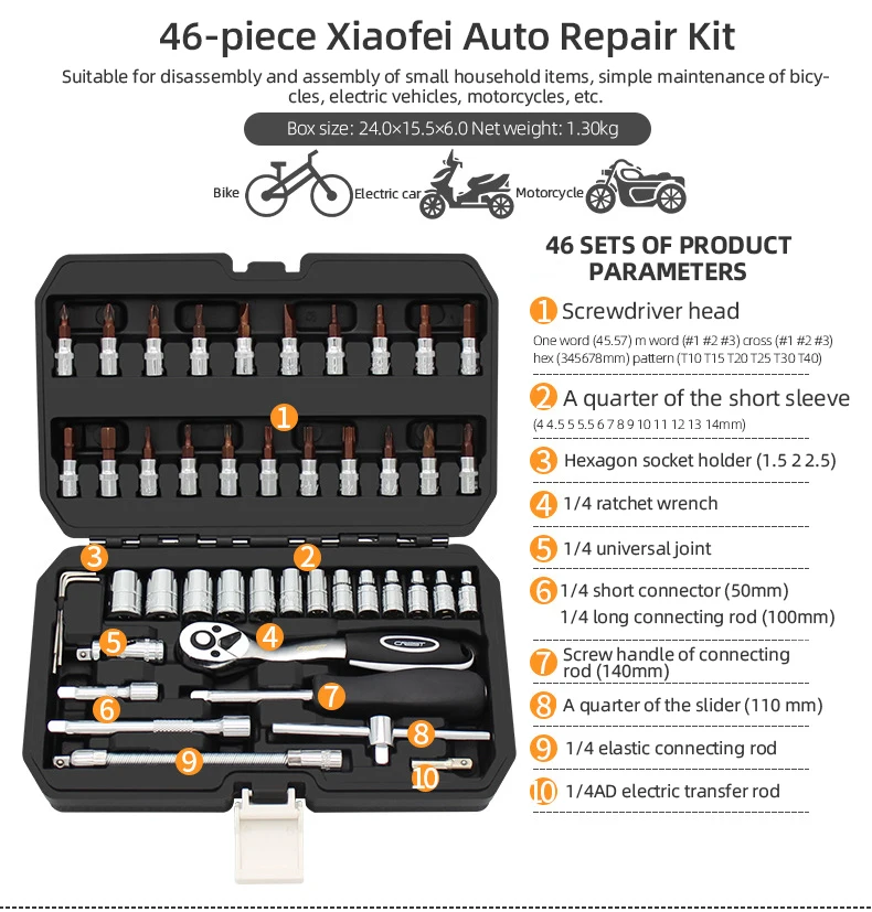 Toolbox Sets Tools Auto Repair Toolbox Set Universal Tool Box Kit
