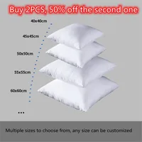 100%cotton standard white bounce back pillow cushion core sofa car seat home interior decor pillows30x30/40x40/45x45/60x80cm 1