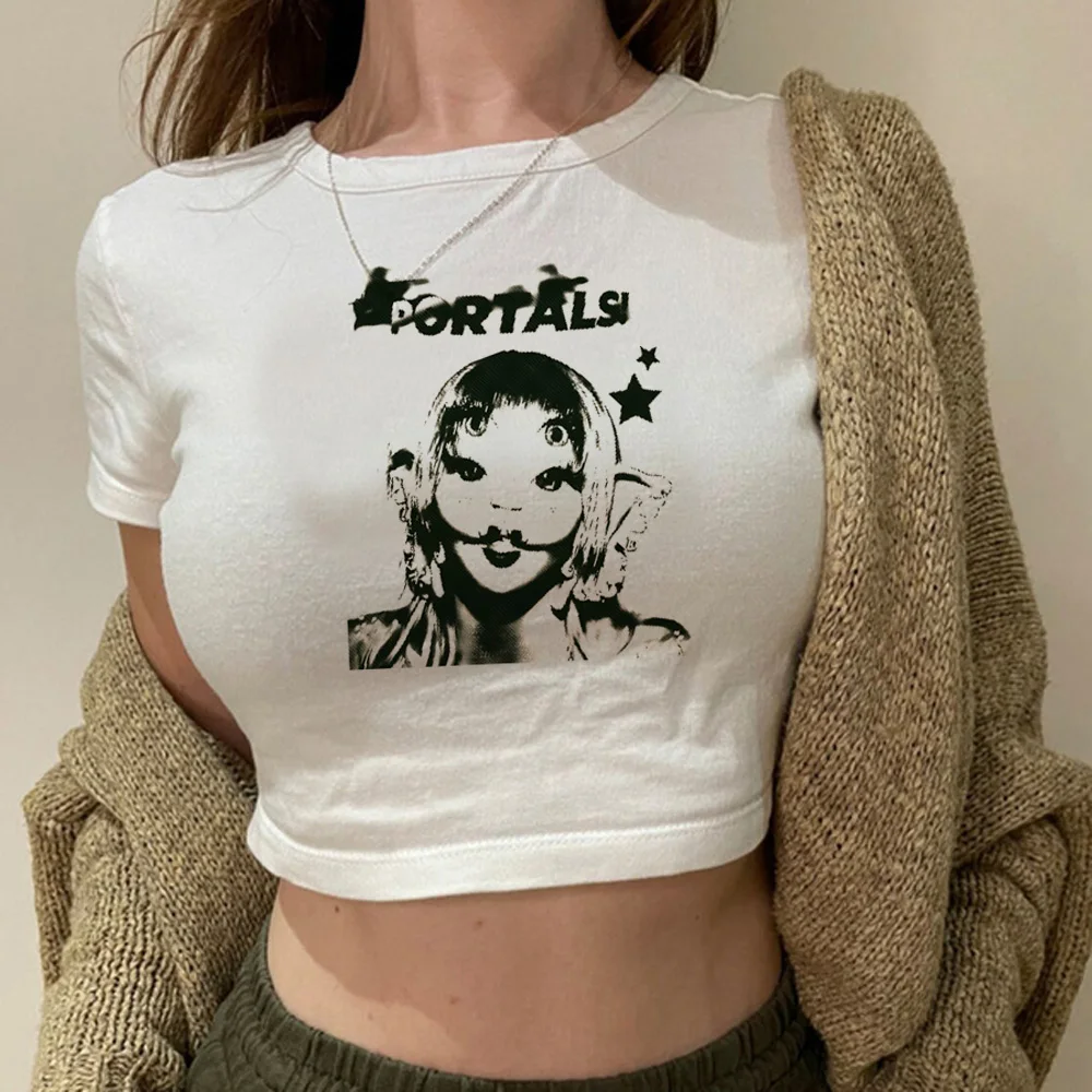 

Melanie Martinez 90s fairy grunge trashy crop top girl cyber y2k kawai graphic Kawaii tee t-shirts