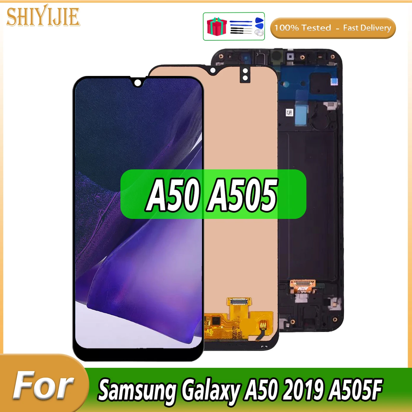 

Screen For Samsung Galaxy A50 SM-A505FN/DS A505F/DS A505 LCD Display Touch Digitizer For Samsung A50 Lcd With Frame