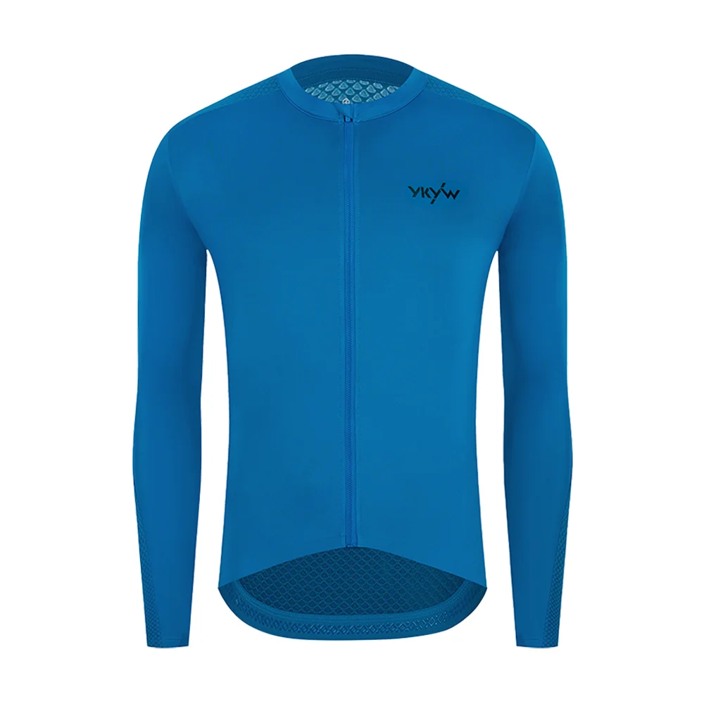 thumbnail image 1 of Maillot de ciclismo de manga larga YKYW para hombre, camiseta de carreras de bicicletas, ropa aerodinámica para equipos profesionales, accesorios para ciclismo de montaña, transpirable, 1 of 5