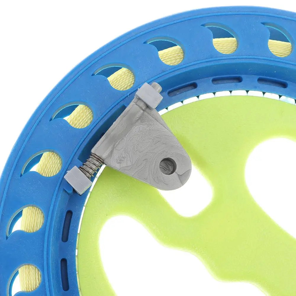 Kite Reel Winder Twisted String Line Outdoor Round Blue Grip Kite Reel Winder Fire Wheel String Flying Handle Tool Fying Kites Outdoor Game