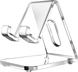Sleek Transparent Acrylic Phone Stand (Clear)