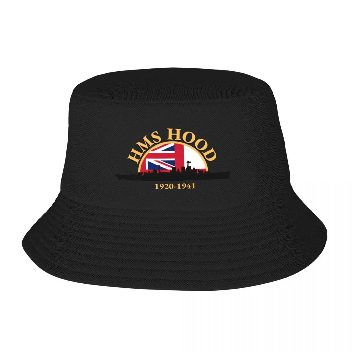 

New HMS Hood Royal Navy Battleship Bucket Hat Luxury Cap Designer Hat Caps For Men Women's