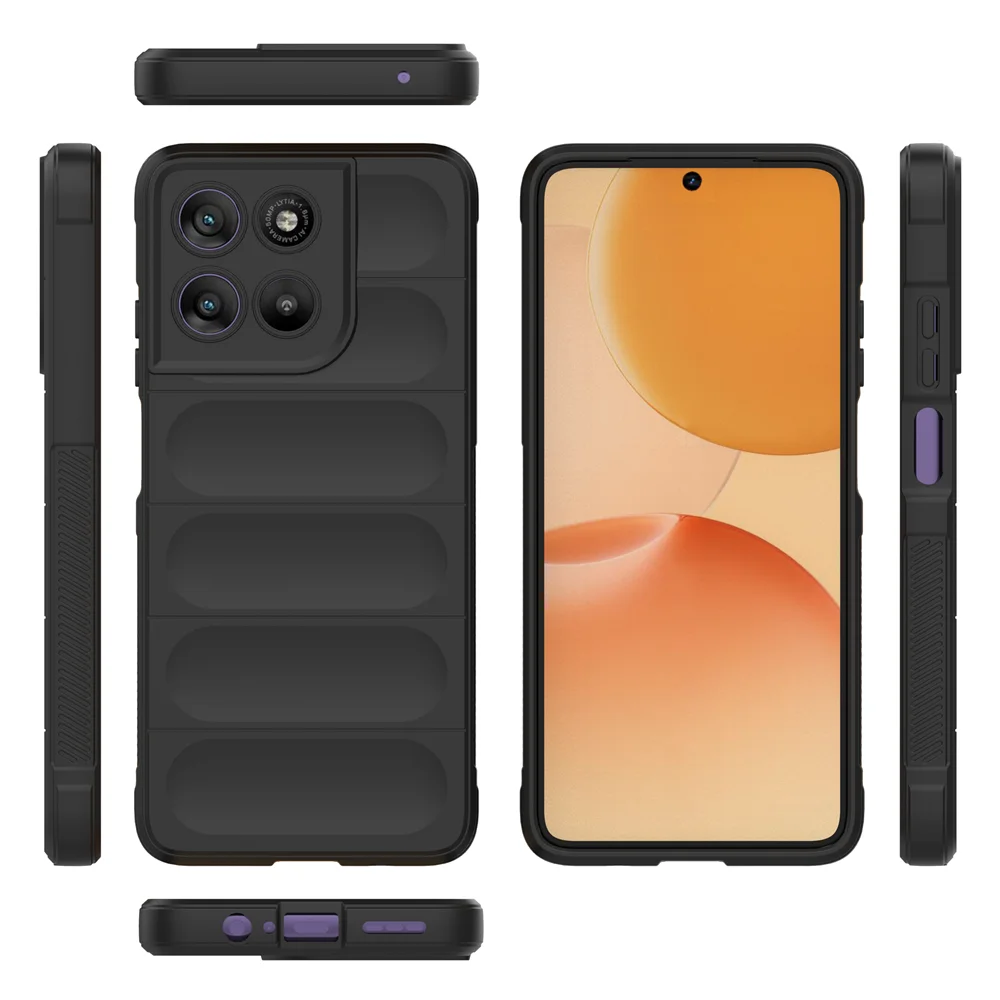 Enhanced Airbag Cushion Rubber Back Case with Rugged Armor Silicone Protection