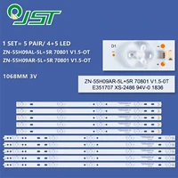 New 10pcs/Kit LED Strips TV JTV-5505 L55UHDPR001 UA55PR P55L21T2CSM ZN-55H09AL-5L 5R 60908 V1.3 ZN-55H09AR-5L 5R 70801 V1.5-0T 1