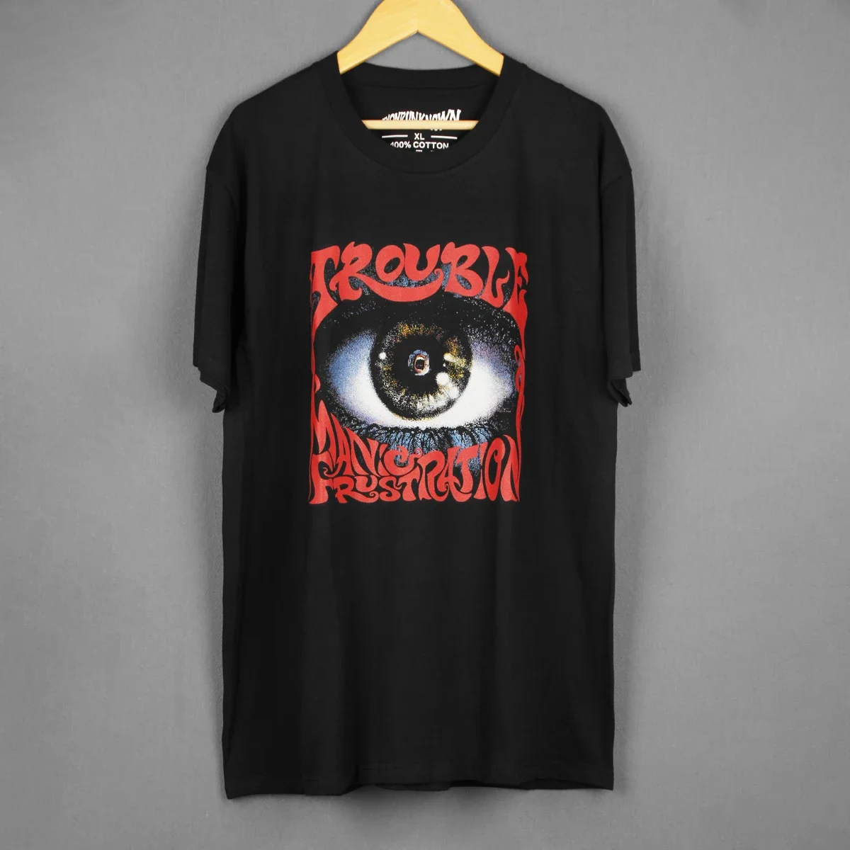 

Trouble T-Shirt Manic Frustration Stoner Hard Psychedelic Rock Pentagram Cathedral Men's Cothing Short Sleeve Cotton Tee Shirt