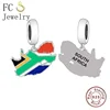 FC Jewelry Fit Original Charm Bracelet 100% 925 Sterling Silver Yellow Blue Red COLOMBIA Flag Map Bead For Making Women Berloque 3