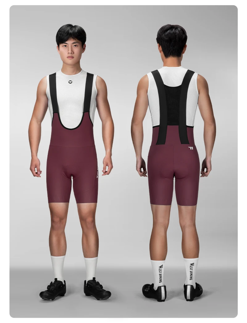 WEST BIKING Herren-Radsport-Trägerhose, hohe Taille, atmungsaktiv, Radfahren, Fahrrad-Trägerhose, MTB-Fahrradbekleidung, Mann mit Taschen – Detail 17