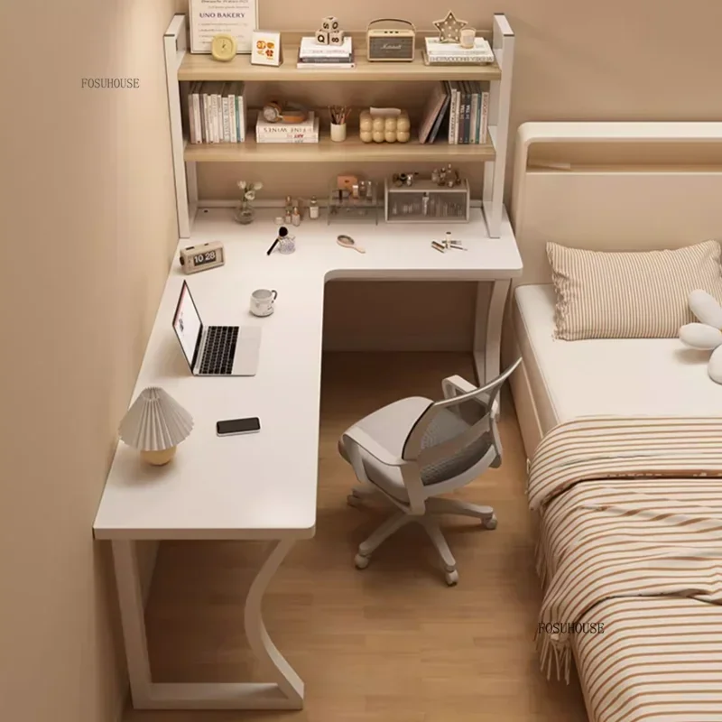 Creative L-shaped Computer Table Corner Desk Bookshelf Integrated Computer Desk Desktop Gaming Desk Table Corner Study Table
