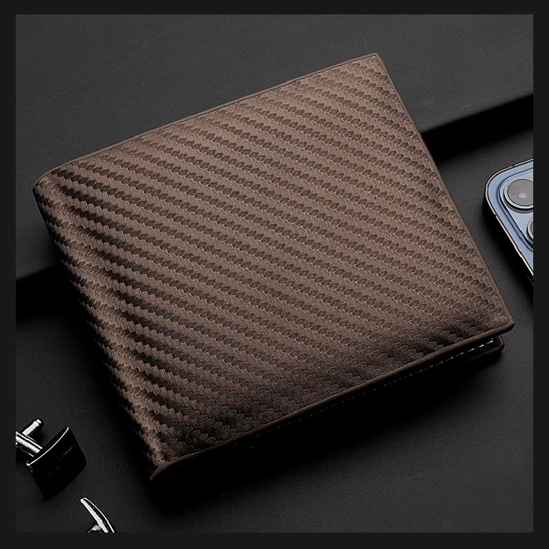 Men's Leather Carbon Fiber Wallets  Carbon Fiber Leather Wallet Man - 2023  Fashion - Aliexpress