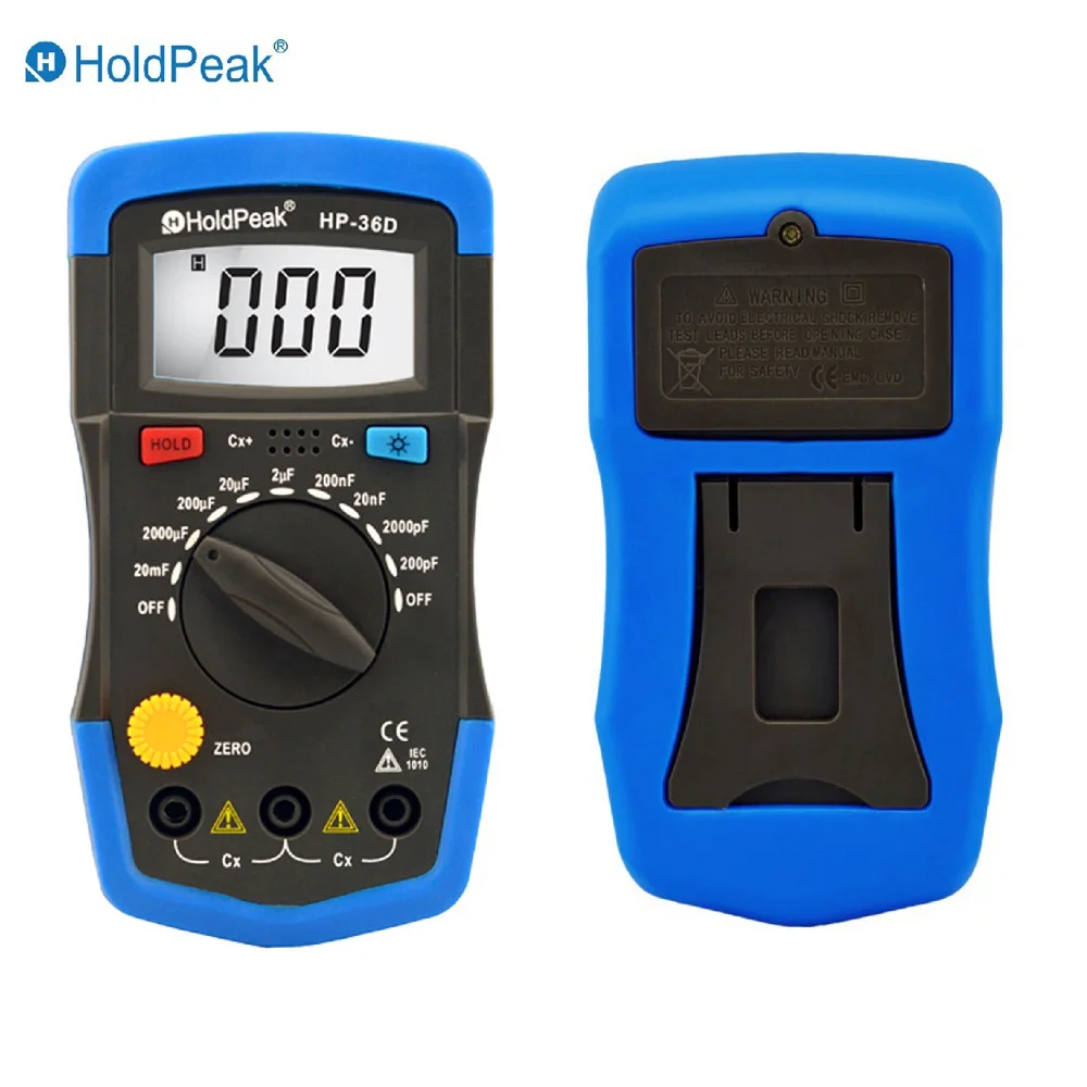 Mini Multimeter Multimetro Holdpeak Hp36d Lcd Digital Capacitance