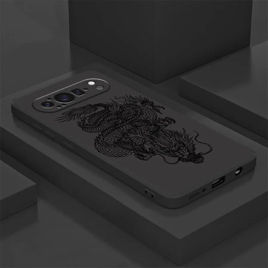 Sleek Minimalist Dragon Design Soft Phone Case