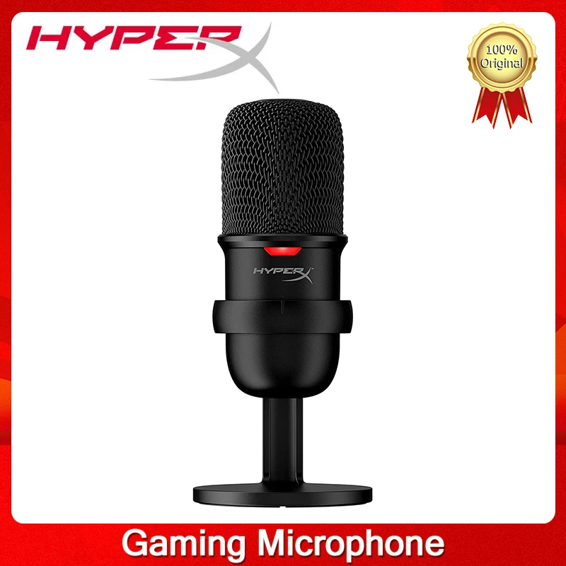 HyperX SoloCast – USB Condenser Gaming Microphone, for PC, PS4, PS5 and  Mac, Tap-to-Mute Sensor, Cardioid Polar Pattern, great for Streaming