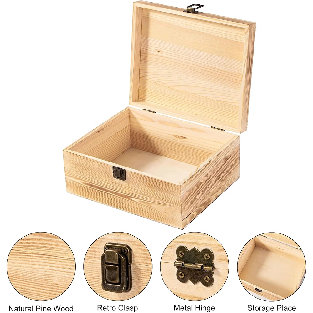 Durable Wood Crafts Storage Case Higher Quality Gifts Packing Jewelry Case Desktop Wooden Storage Box Purple Letter Pattern 4