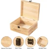 Durable Wood Crafts Storage Case Higher Quality Gifts Packing Jewelry Case Desktop Wooden Storage Box Purple Letter Pattern 4