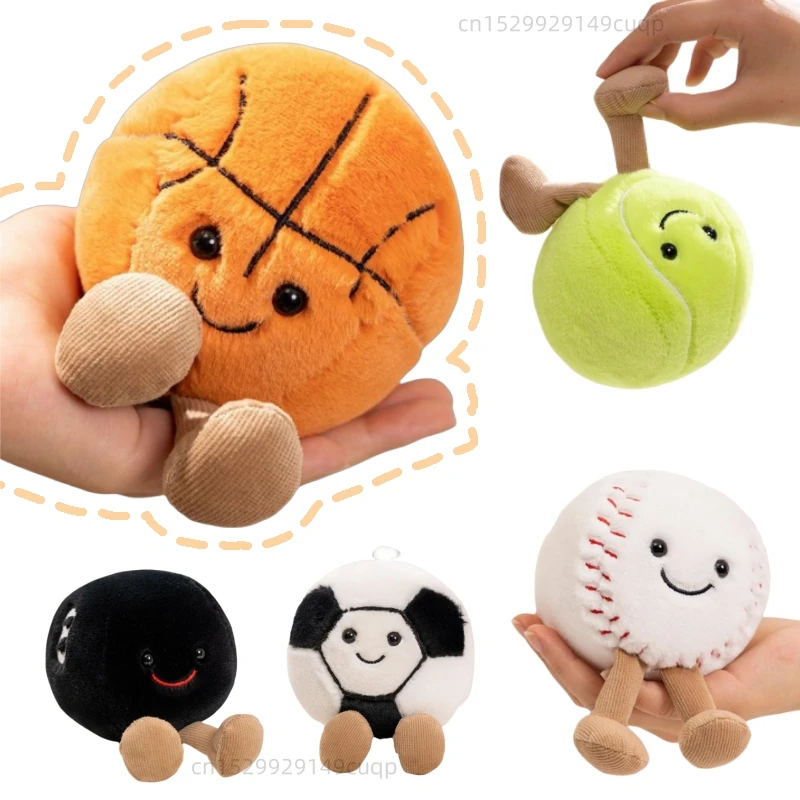 Cute Soft Stuffed Plush Toy - Basketball Football Tennis Baseball Billiards - Cute Pillow Players Souvenir Birthday Gift