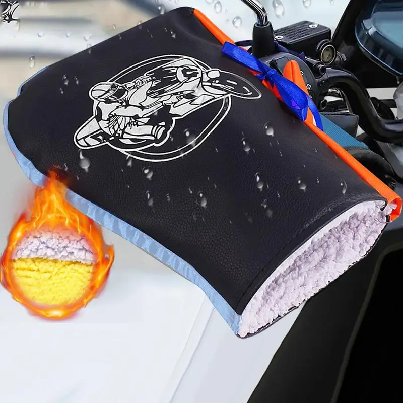 

Motorcycle Scooter Handlebar Gloves Windproof Rainproof Winter Keep Warm Bike Handlebar Mitts Bicycle Handlebar Cover Gloves
