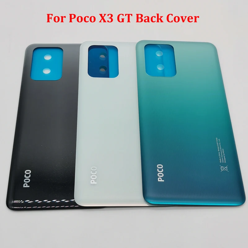 

For Xiaomi Poco X3 GT Back Battery Cover Rear Door Housing Cover Replacement for POCO X3 GT x3gt 5G Phone Case +Adhesive Sticker