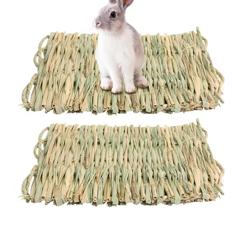 Bunny Grass Mat Woven Rabbit Straw Mat Rabbit Mat Bunny Bedding Nest