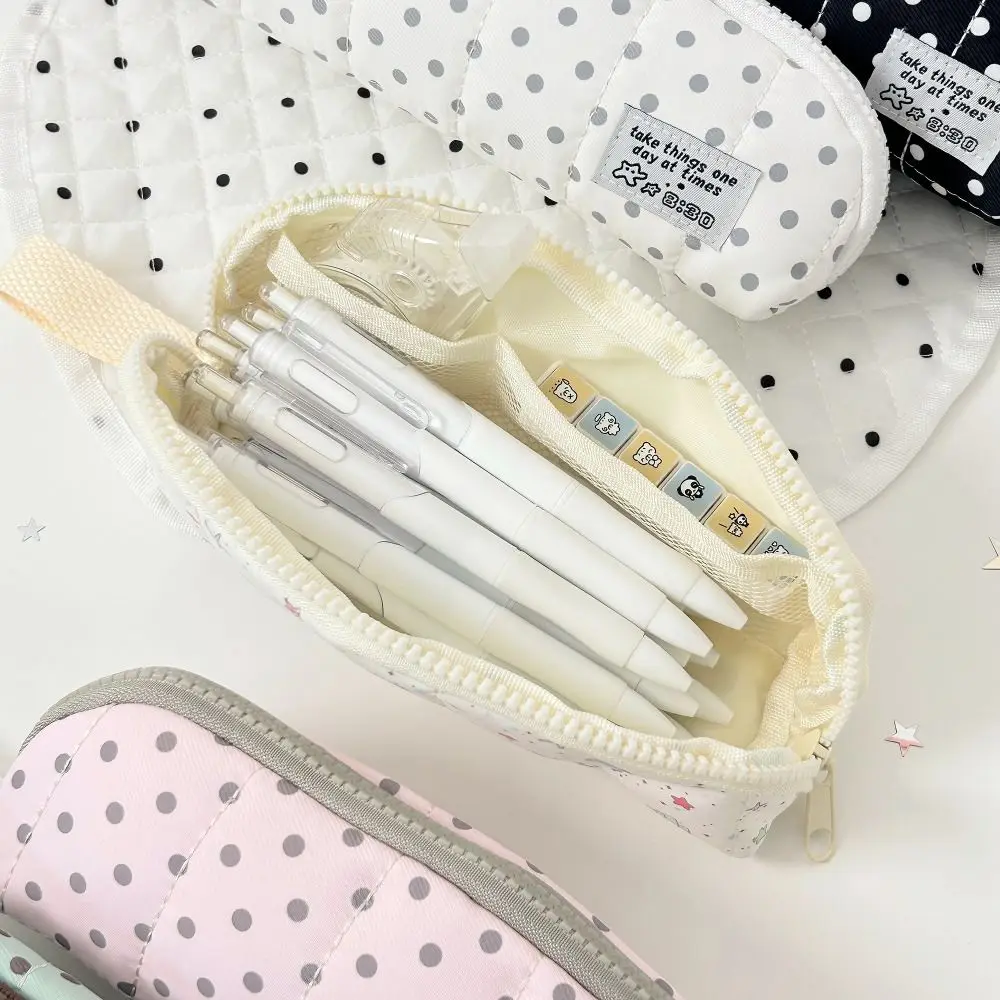 Astuccio portapenne con stampa a pois INS con cinturino da polso, astuccio portatile per matite, organizer per cancelleria di grande capacità, regalo - immagine 2