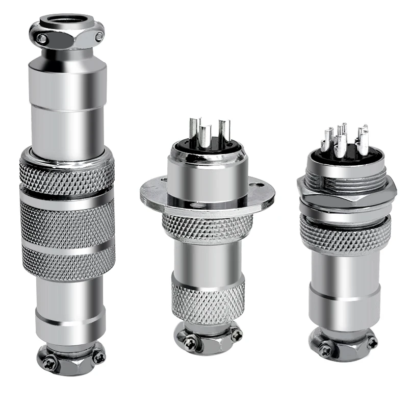 5pcs GX12 GX16 GX20 2 3 4 5 6 7 8 9 10Pin Male Female Butting Wire Cable Circular Aviation Socket Plug Panel Connector 6