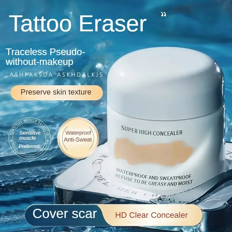 Waterproof Full Coverage Concealer for Tattoos Scars Acne Marks Dark Circles Natural Finish Foundation for All Skin Tones 3
