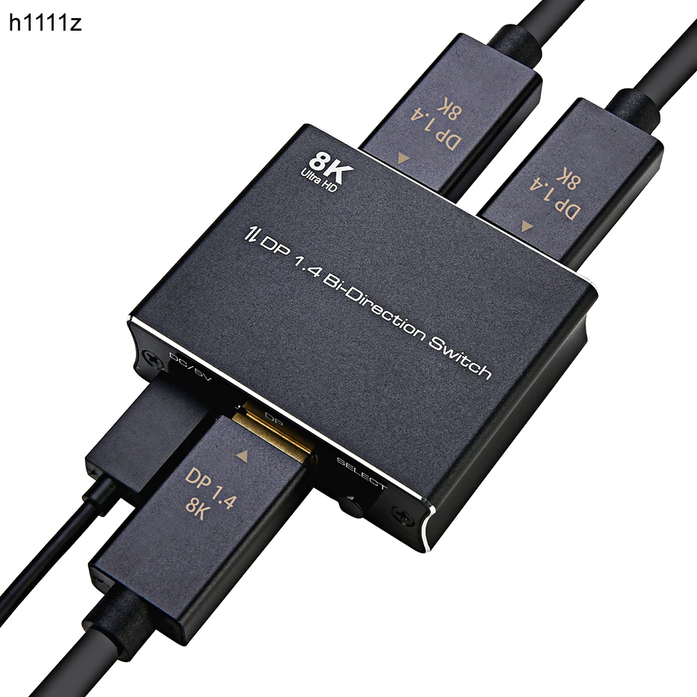 

8K DP Switch DisplayPort 1.4 Bi-Direction Switch Converter 2x1/1x2 Support 4K@120Hz 8K@30Hz for Multiple Display Switcher
