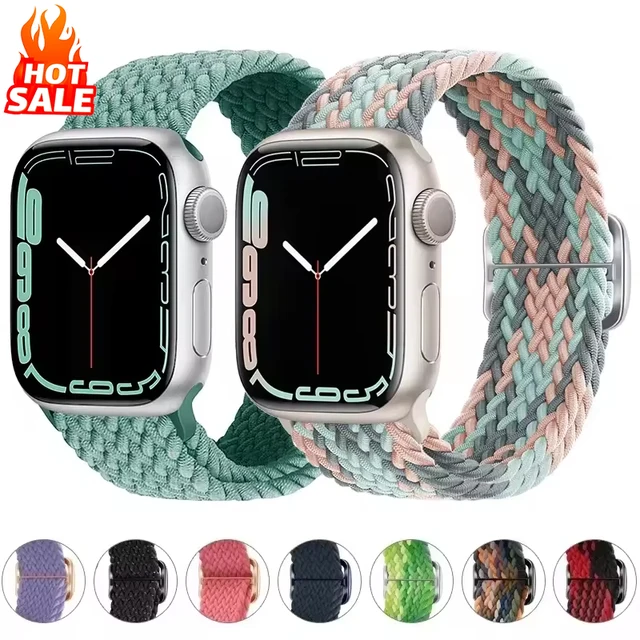 Bracelet tressé pour Bracelet de montre Apple Ultra 3 2 49mm 46mm 42mm 44mm 45mm 40 41mm, Bracelet élastique IWatch série 11 10 9 8 7 6 SE 5 1
