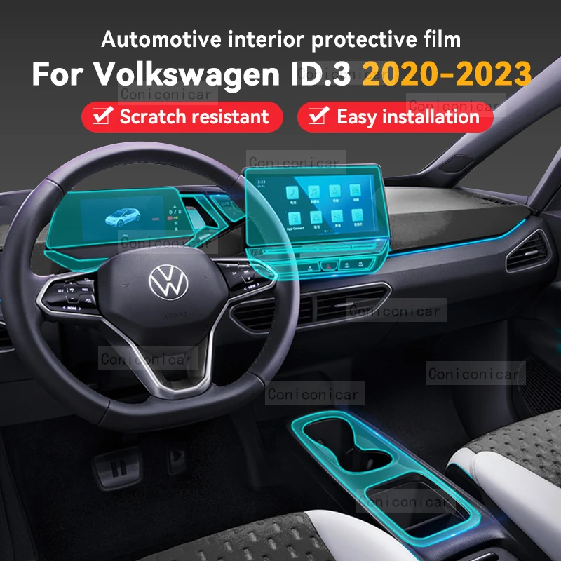 

For Volkswagen ID.3 2020-2023 Gearbox Panel Dashboard Navigation Automotive Interior Protective Film Anti-Scratch Accessories