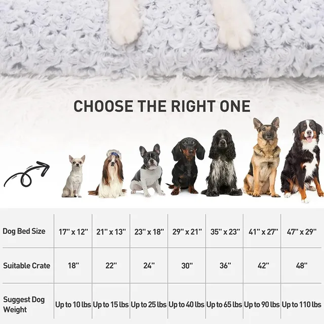 Washable Plush Dog Bed 6