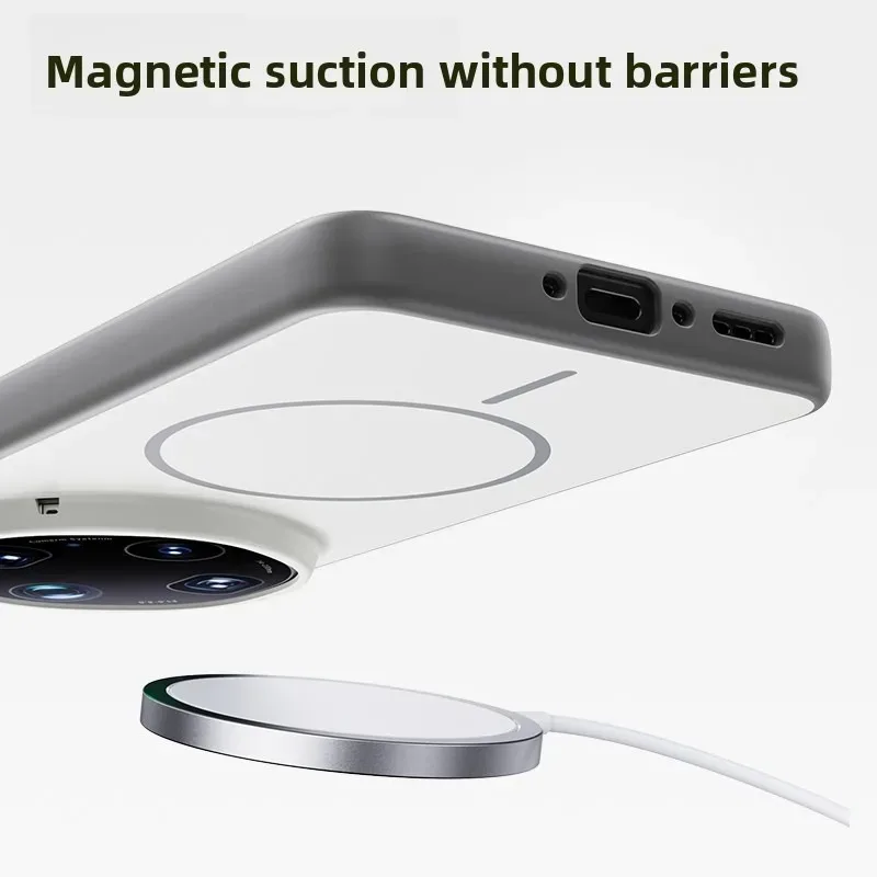 ELVEV Magnetic Hybrid Case with Skin-Feel and Wireless Charging Protection